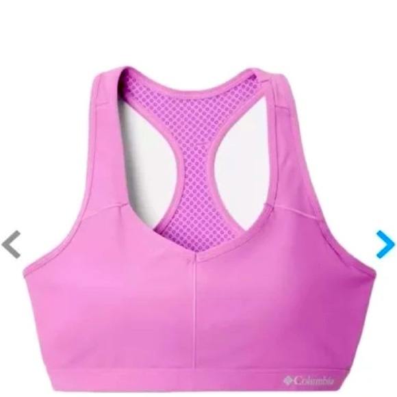 Columbia Tops - NWT, COLUMBIA, purple dot, sports bra, M